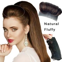 hair bun princess styling hair fluffy hair pad hairpin synthetic false hair clip in black brown natural diy hair extension