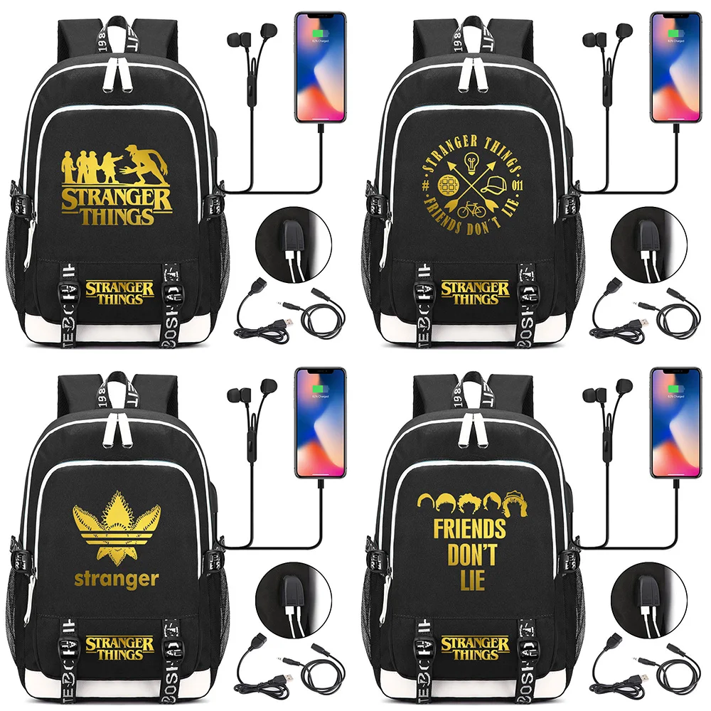 Новые золотые странные вещи с принтом USB разъем для наушников мальчиков и девочек