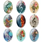 TAFREE Новая фотография фотокабошона музыкальной ноты 18x25 мм sлот Ювелирная фурнитура ручной работы с плоским основанием B640