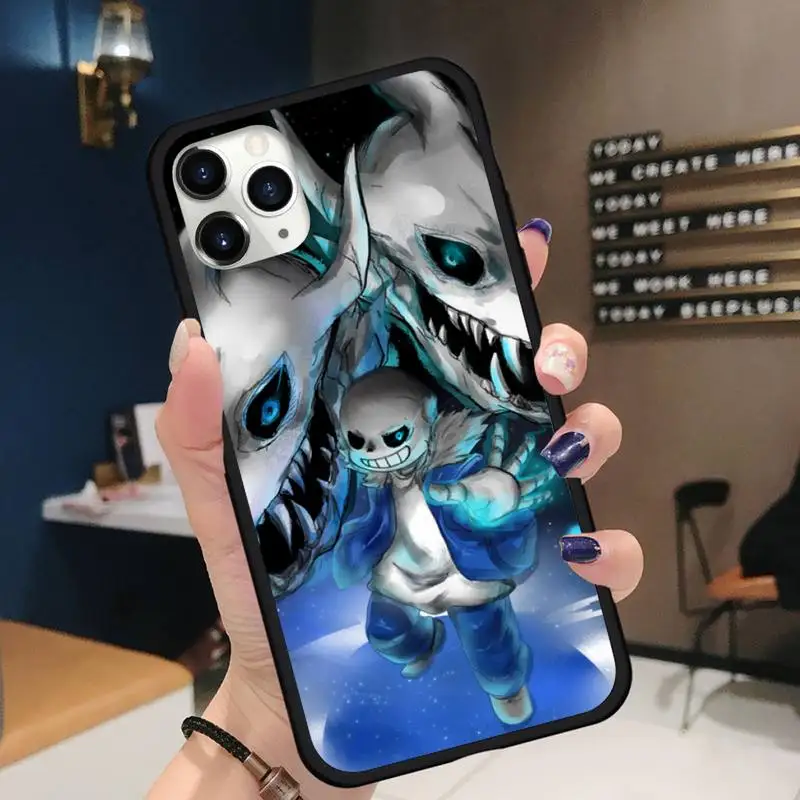 

undertale papyrus sans doggo Phone Cases for iPhone 11 12 pro XS MAX 8 7 6 6S Plus X 5S SE 2020 XR Soft silicone Shell Cover