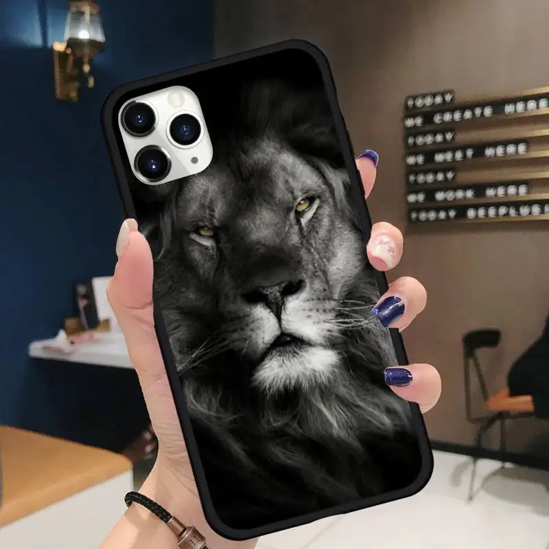 

Animals The Lion Phone Case for iPhone 11 12 pro XS MAX 8 7 6 6S Plus X 5S SE 2020 XR mini Funda