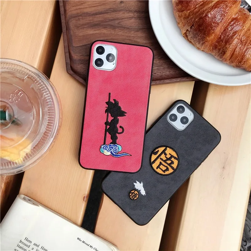 Чехол для телефона с вышивкой в японском мультяшном аниме Iphone X 11 12 Pro Xs Max Mini Xr 10 8 7 6