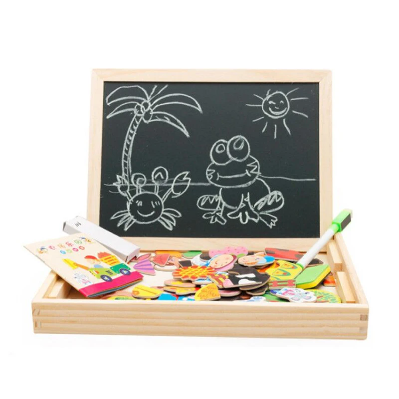 Доска для рисования Магнитная с фермой 3D пазл двойным мольбертом детская