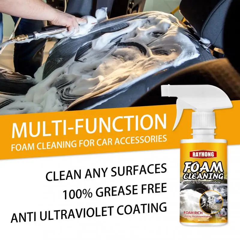 

60ml Multi-purpose Foam Cleaner Anti-aging Cleaning Automoive Car Interior Home Cleaning Foam Cleaner Home Cleaning Foam Spray
