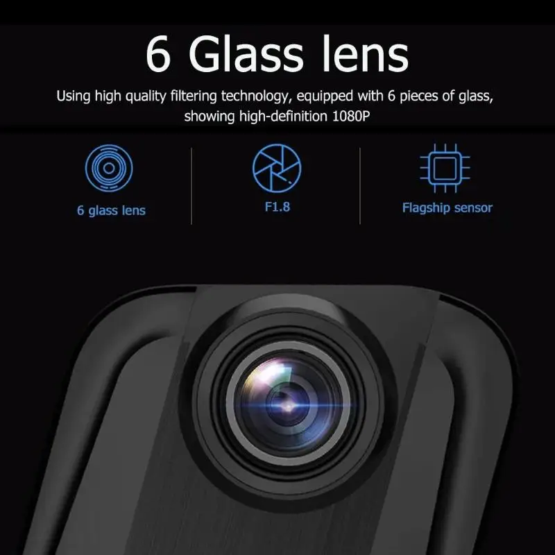 Автомобильный видеорегистратор 9,8" Dash Cam Full HD ips с сенсорным экраном Автомобильная камера с двойным объективом видеорегистратор зеркало заднего вида с ночным видением g-сенсор