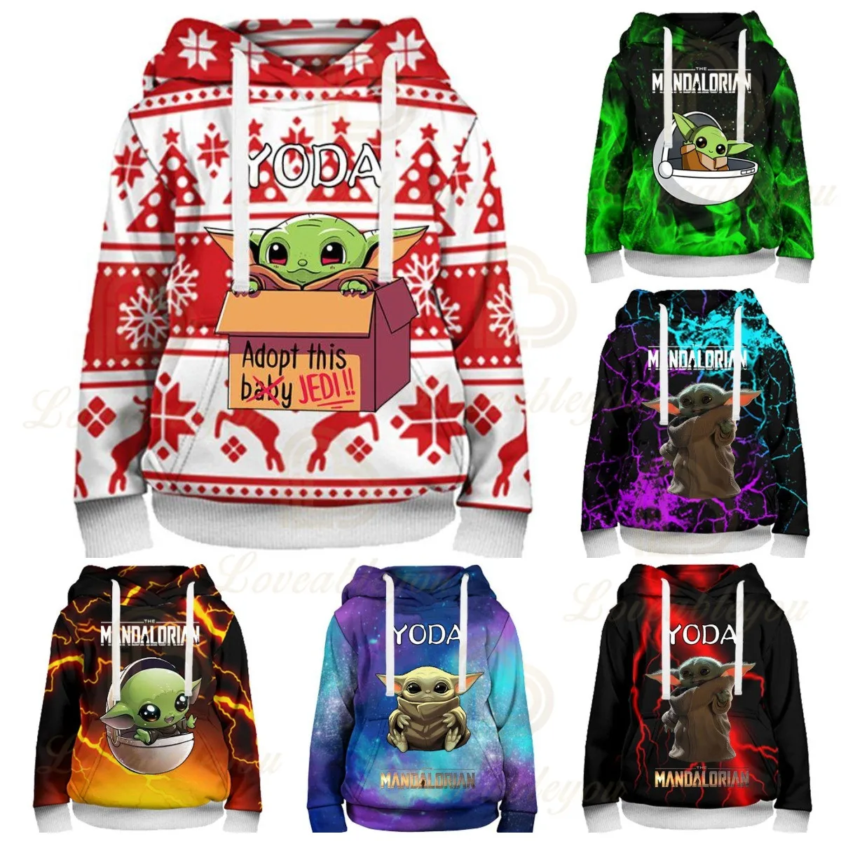 

Disney Baby Yoda Mandalorian Streetwear Kids Hoodie 3d Sweatshirt Christmas Boys and Girls Tops Hoodies Teen Clothes