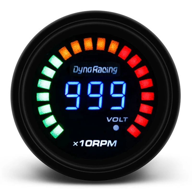 

Dyno Racing 2 Inch 52mm Car Digital Analog LED Electronic Tachometer