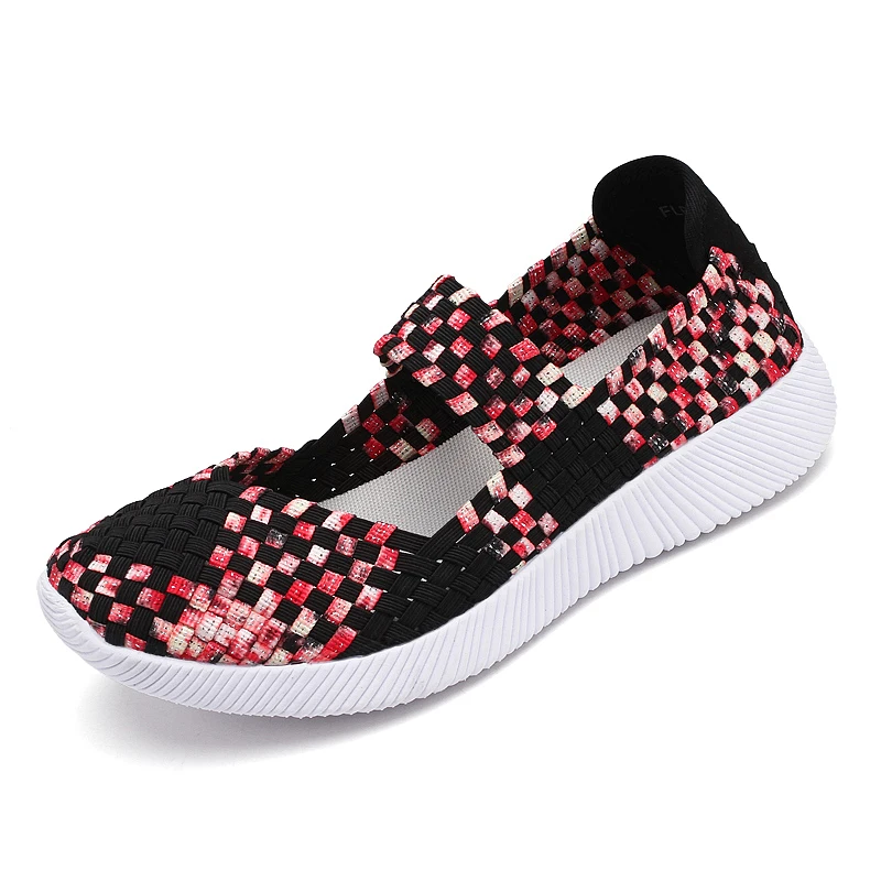 Г.; nuevas zapatillas de deporte de moda para mujer; zapatos casuales; zapatos de verano de malla para mujer; zapatillas transp - Цвет: 1915Black red