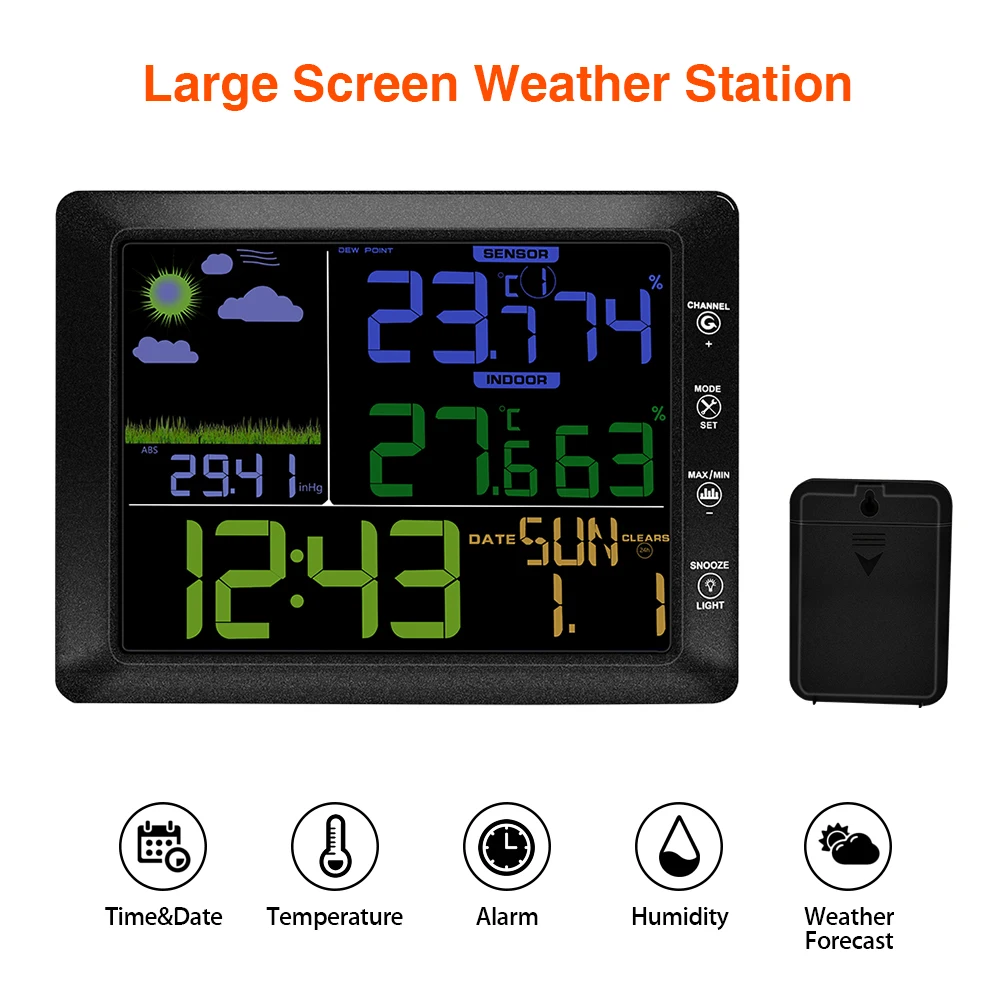 Беспроводная метеостанция Уличный Термометр в помещении и на улице с