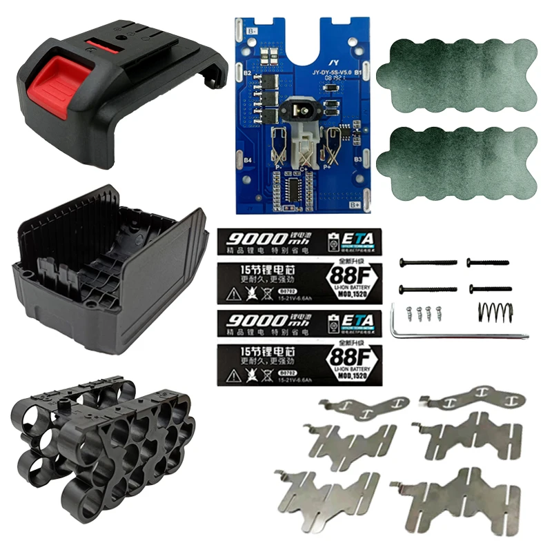 

88F Lithium Battery Box PCB Charging Protection Board Shell Case For Dayi 21V Li-ion Batteries Housings 18650 holder 128VF 328VF