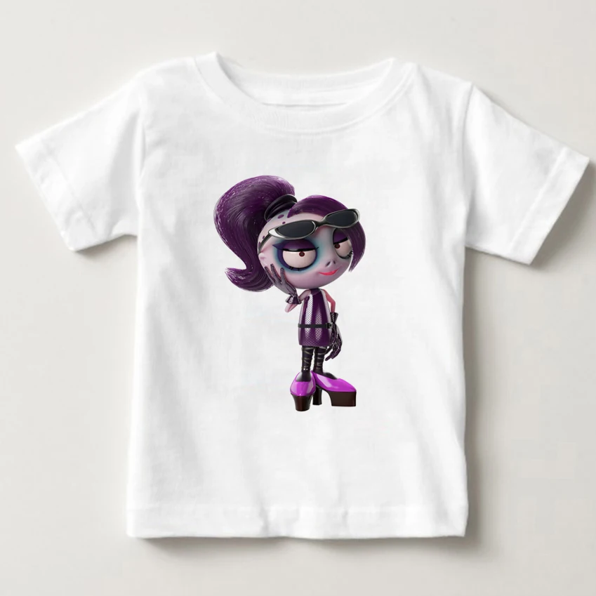 

2019 Children Teasing Zombies T Shirt Kids Summer Tops Girls Boys Short Sleeve T Shirts Cartoon Game Cute Baby Clothes MJ