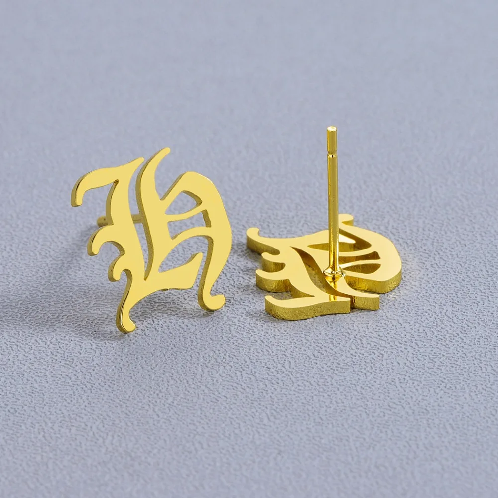 QIMING английский A Z алфавитные серьги для женщин милые ювелирные изделия из