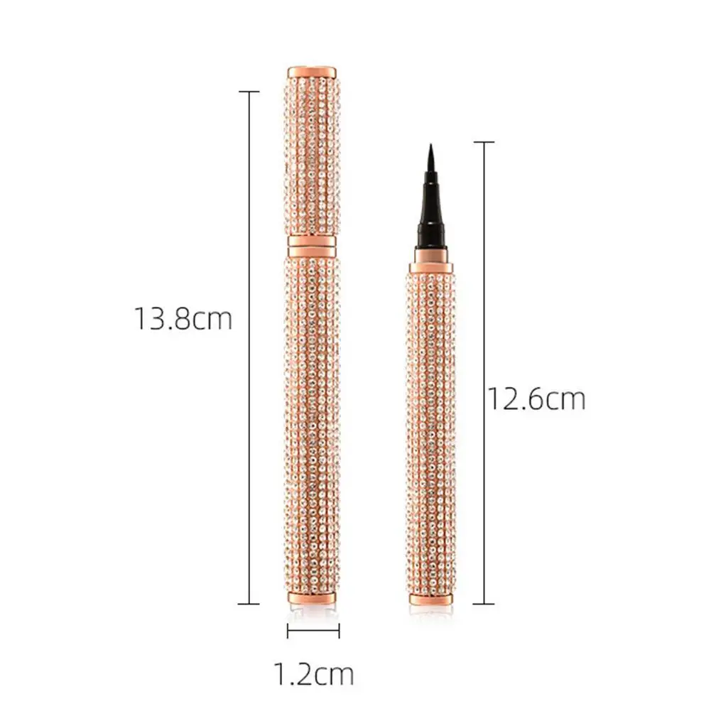 

New Waterproof Quick Dry Long Lasting Non-blooming Star Eyeliner Black Sky Diamond 4D Pen Eyeliner Starry Soft Eyeliner Smo F1F3