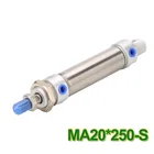 MA20-250 Airtac типа ма серии Нержавеющаясталь вокруг мини цилиндр 20 мм Размер отверстия 250 мм ход MA20 * 250