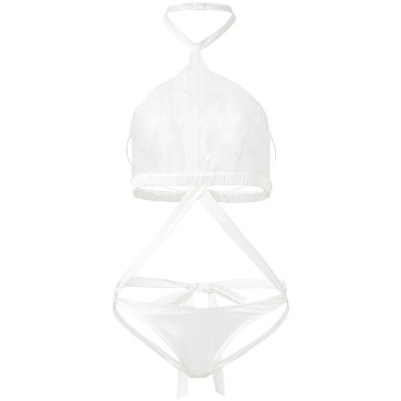 Женский кружевной комбинезон SP &amp CITY бюстгальтер с лямкой через шею Бралетт