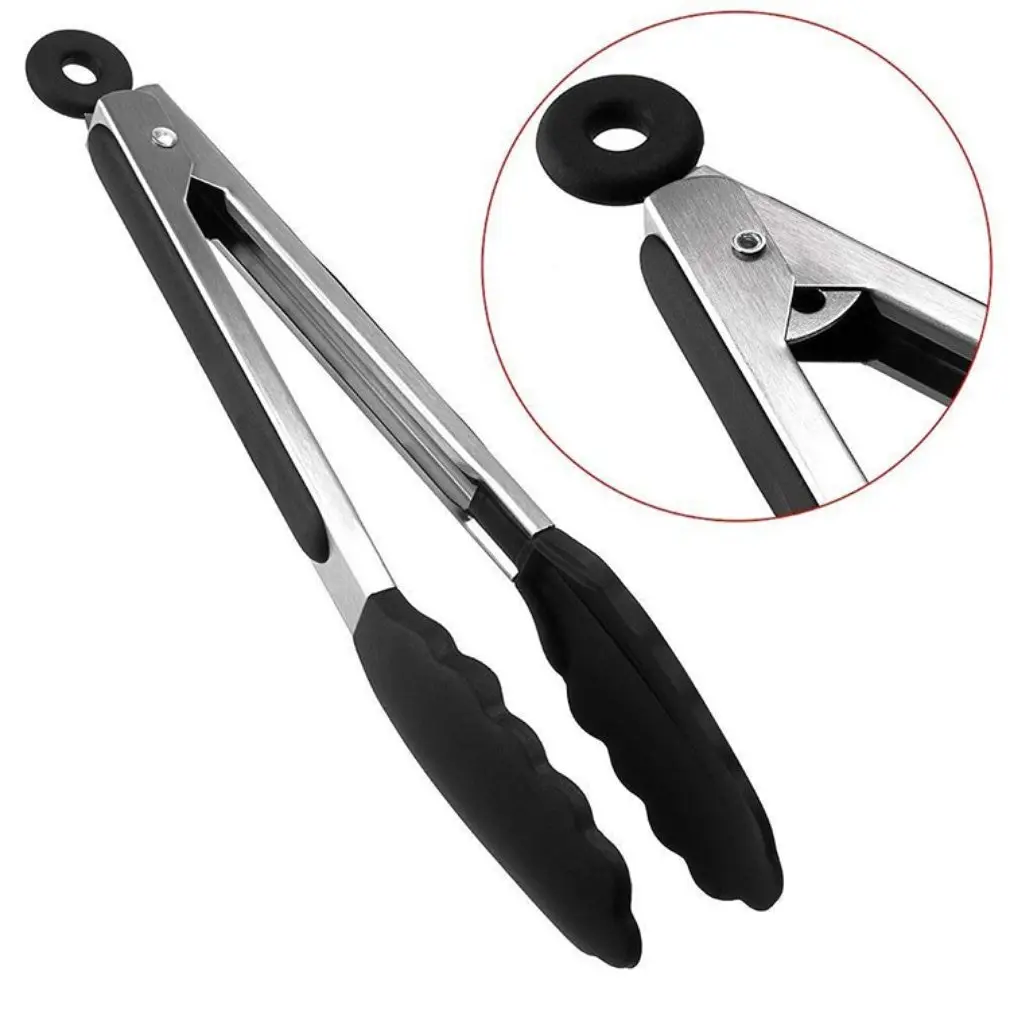 

BBQ Grilling Tong Salad Serving Food Tong Stainless Steel Metal Kitchen Tongs Barbecue Cooking Kitchen Tools
