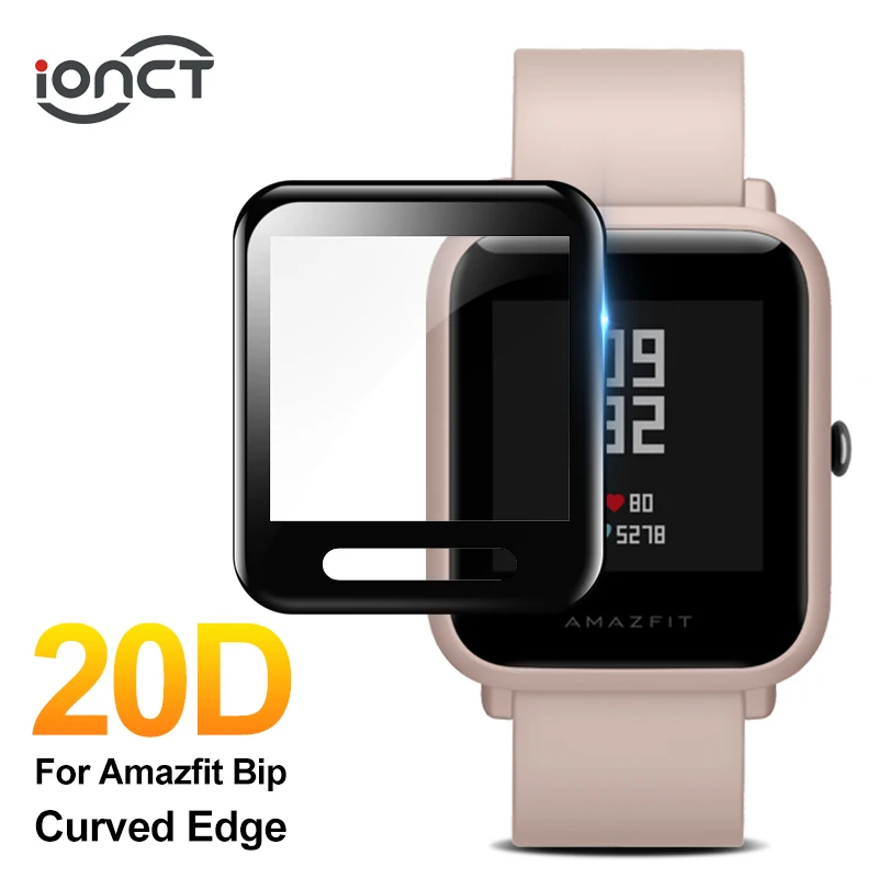 20D Защитная пленка с изогнутыми краями для xiaomi Amazfit Bip аксессуары стекла HD полное