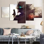 5 шт. настенное искусство на холсте аниме манга картина Gandam Tiehua группа плакаты и принты Современный домашний декор для Гостиной картины