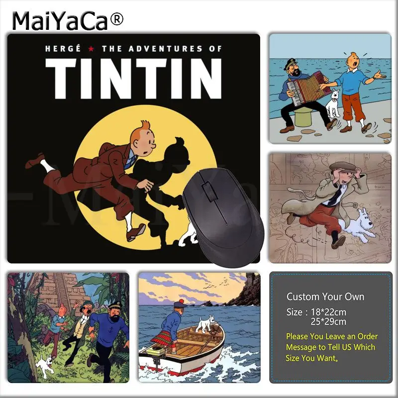 

MaiYaCa High Quality The Adventures of Tintin mouse pad gamer play mats Smooth Writing Pad Desktops Mate gaming mouse pad
