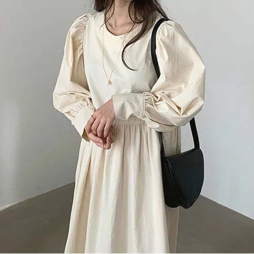 Винтажное женское длинное платье с рукавом фонариком размера плюс Vestiti Donna