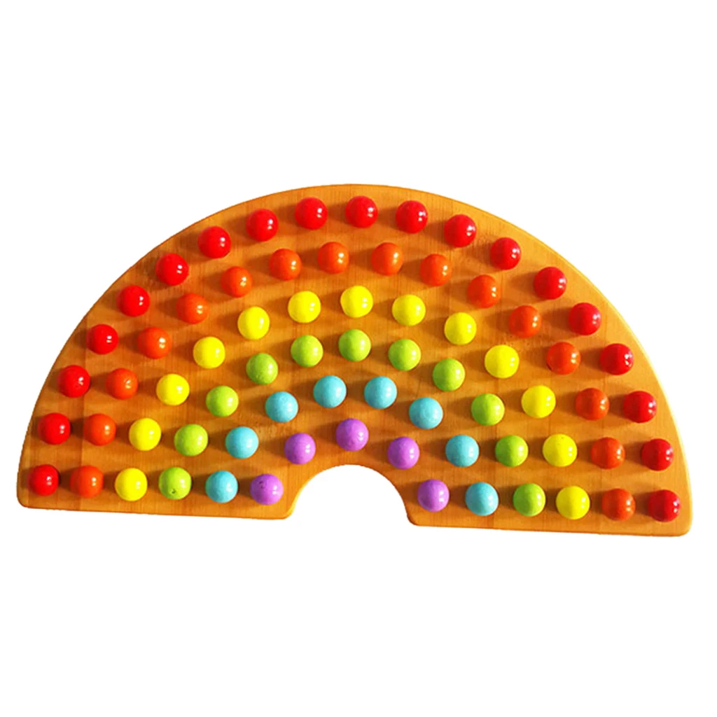 

Wooden Color Sorting Bead Board Educational Learning Counting Toys Puzzle Games for 1 Year Old Preschool Kids Children Gift