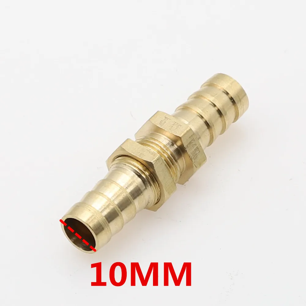 10MM Barb Труба ID 6 8 10 12 14 16 мм шланг Барб переборка Латунь Колючая труба штуцер соединитель Адаптер для топлива газ Вода Медь - Цвет: 10MM Barb