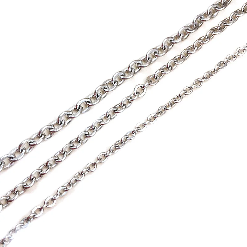 

DIY jewelry accessories chain 100 m stainless steel vertical cross chain necklace bracelet with chain