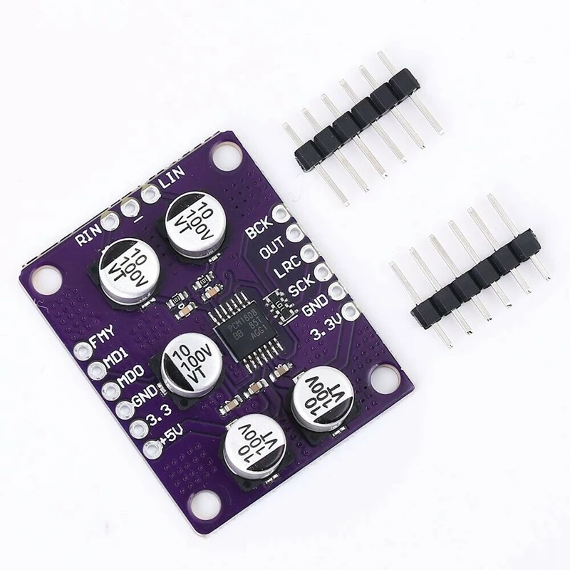 24Bit усилитель Pcm1808 аудио стерео Adc односторонний аналоговый плеер декодер плата