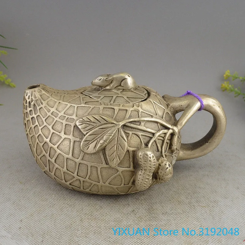 Duozi Duofu арахисовый горшок, чайник, медная посуда коллекция, латунь, белая медь антикварная Duozi Duofu арахисовый горшок, чайник, медная посуда коллекция, латунь, белая медь антикварная