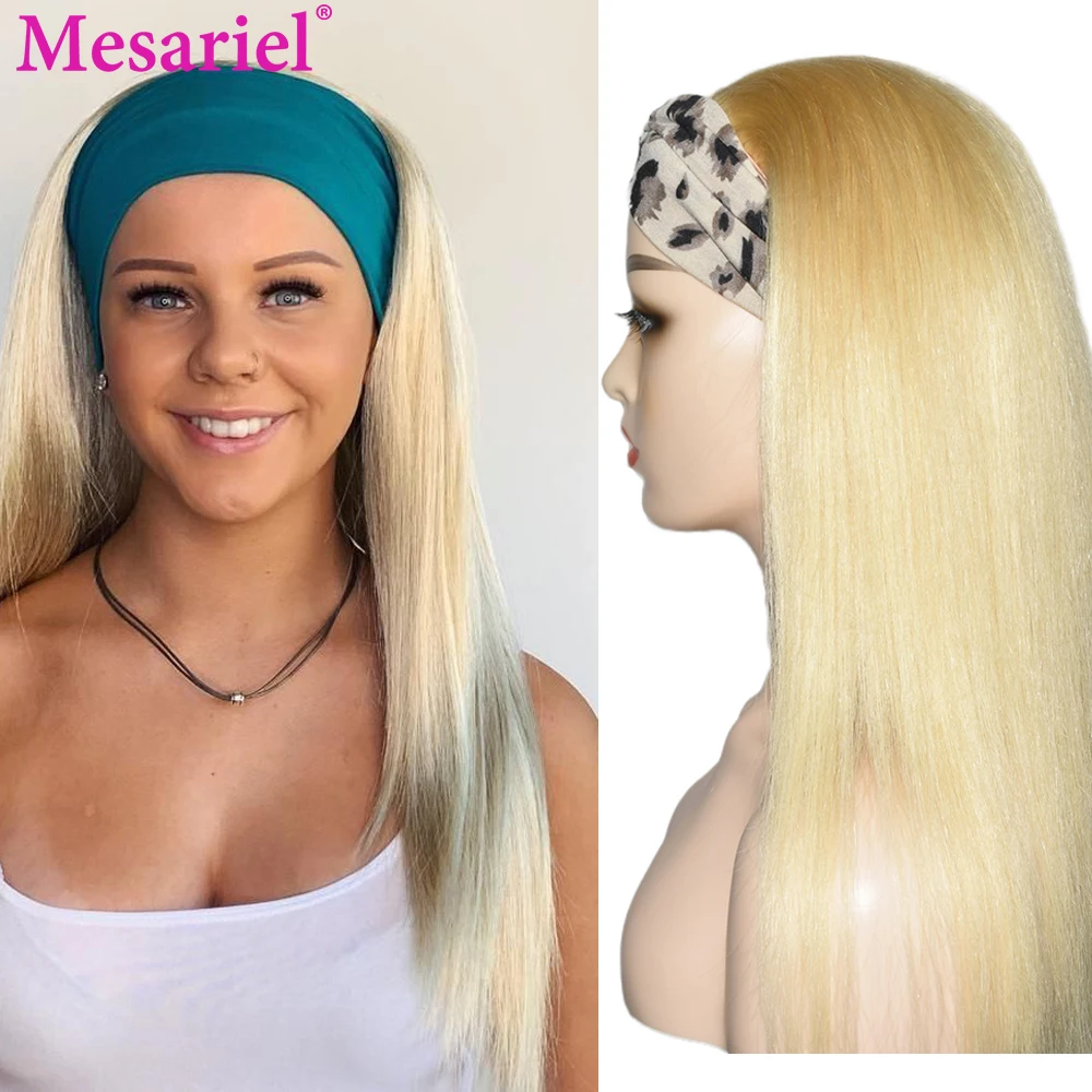 Mesariel 613 светлые прямые пучки волос с застежкой M Малазийские Волосы Remy пупряди