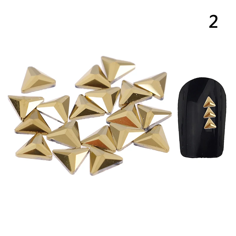 20 шт Золото Ретро дизайн стеклянные стразы кристаллы для ногтей алмаз СТРАЗА под