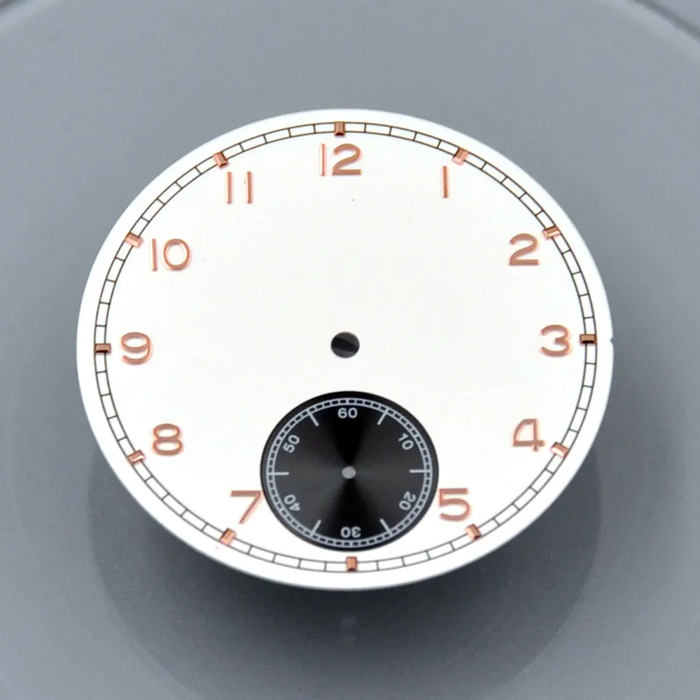 

Mens Watch Case 44mm Parts 316 Stainless Steel White Sterile Dial Waterproof Fit 6497/st3600 Hand Winding Movement Waterproof