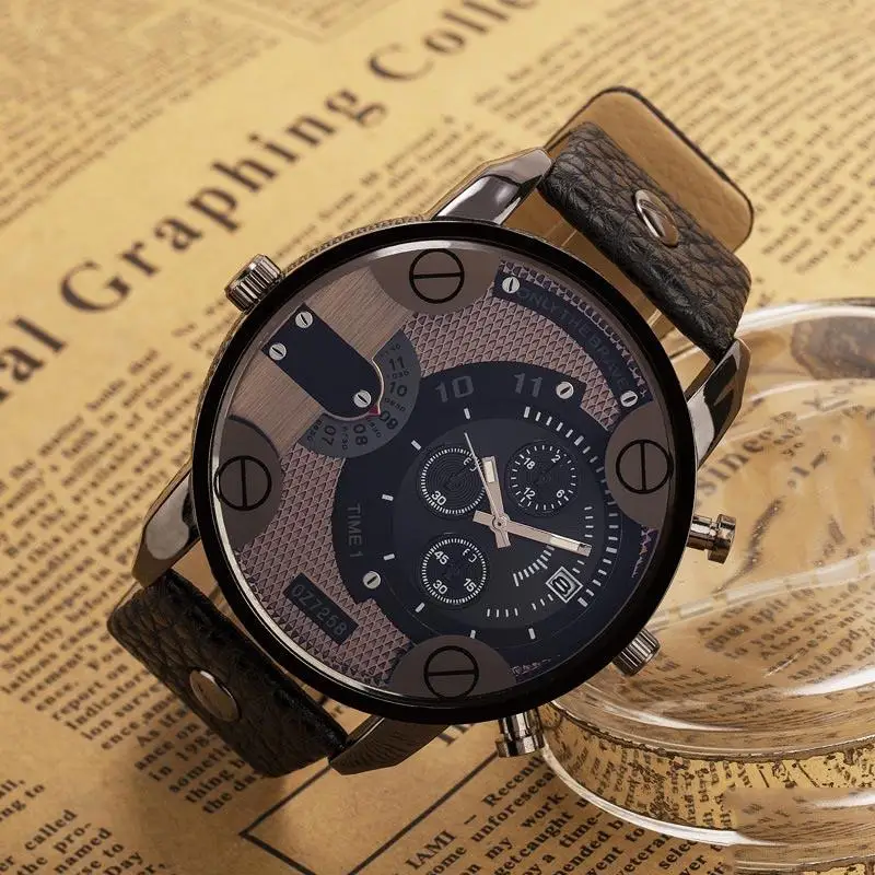 

Fashion Large Dial Belt Sports Watch Men's Quartz Watch