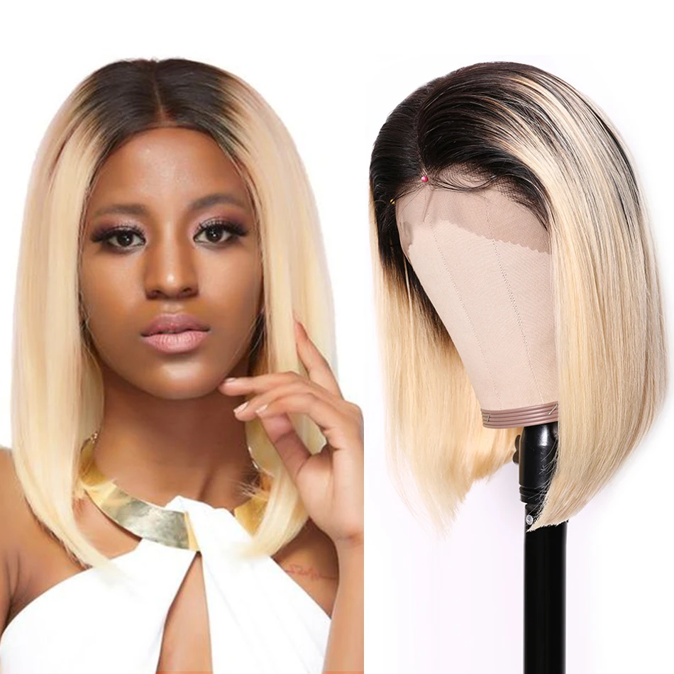 Волосы Unice 13*4 парик из человеческих волос 8 24 &quotOmbre Bob 99J|Парик натуральных на