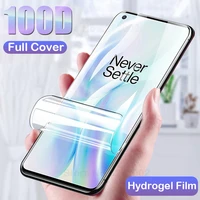 100d full cover screen protector for oneplus 7 pro hydrogel film 6 7t for oneplus 8 pro 6t curved protective soft film not glass