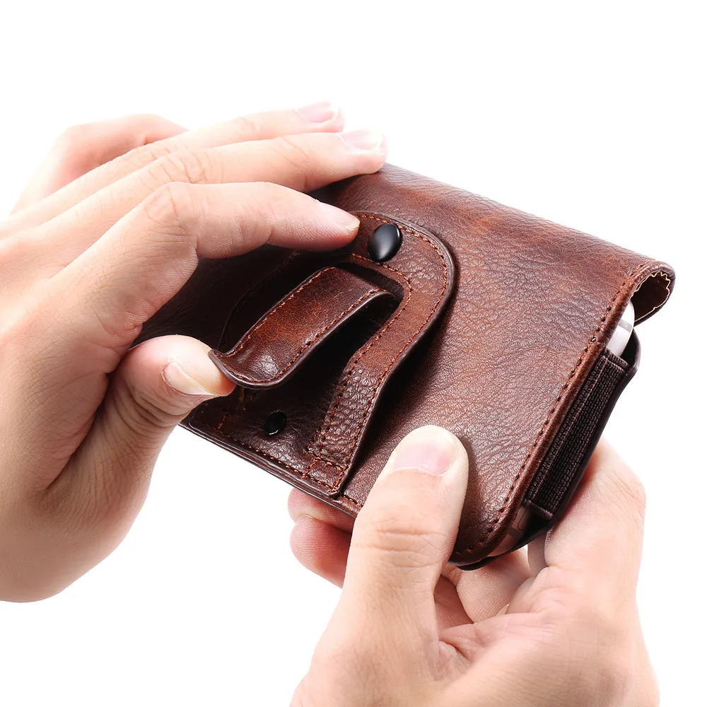 Поясной чехол для телефона iphone 11 Pro Max деловая поясная сумка зажим ремня откидная