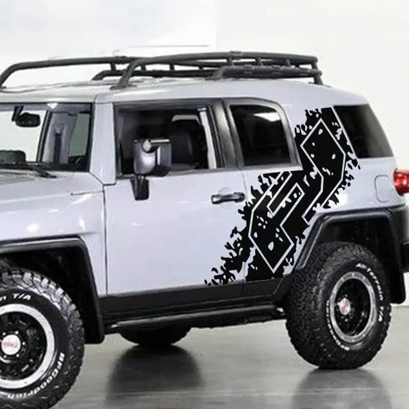 

For Toyota FJ CRUISER 2007-2017 Vinyl Decal Customized Decorative Vinyl Side FJ Sticker Mud Graphic Car Body Sticker Letter
