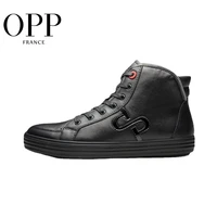 opp men boots zip genuine leather men shoes winter zipper boots men metal style shoes ankle boots for men safety shoes