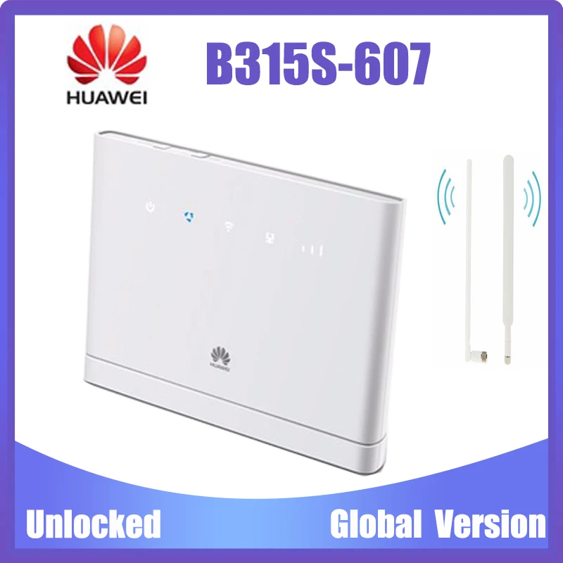 Unlocked Huawei B315 B315s-607 3G 4G LTE Mobile WiFi Router Hotspot 150 Mbps wireless gateway with 2 pcs antenna