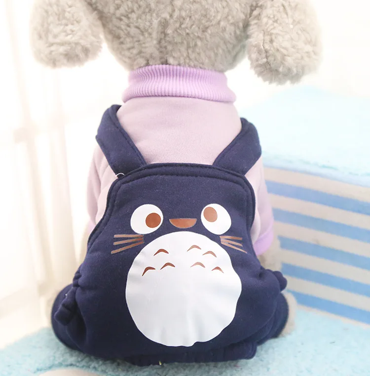 

Autumn and winter four leg new back strap dragon cat sanitary Sweater fleece button three color optional pet dog jackets