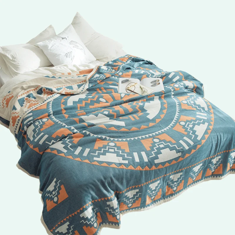 Четырехслойное Марлевое полотенце одеяло летнее с кондиционером машинная