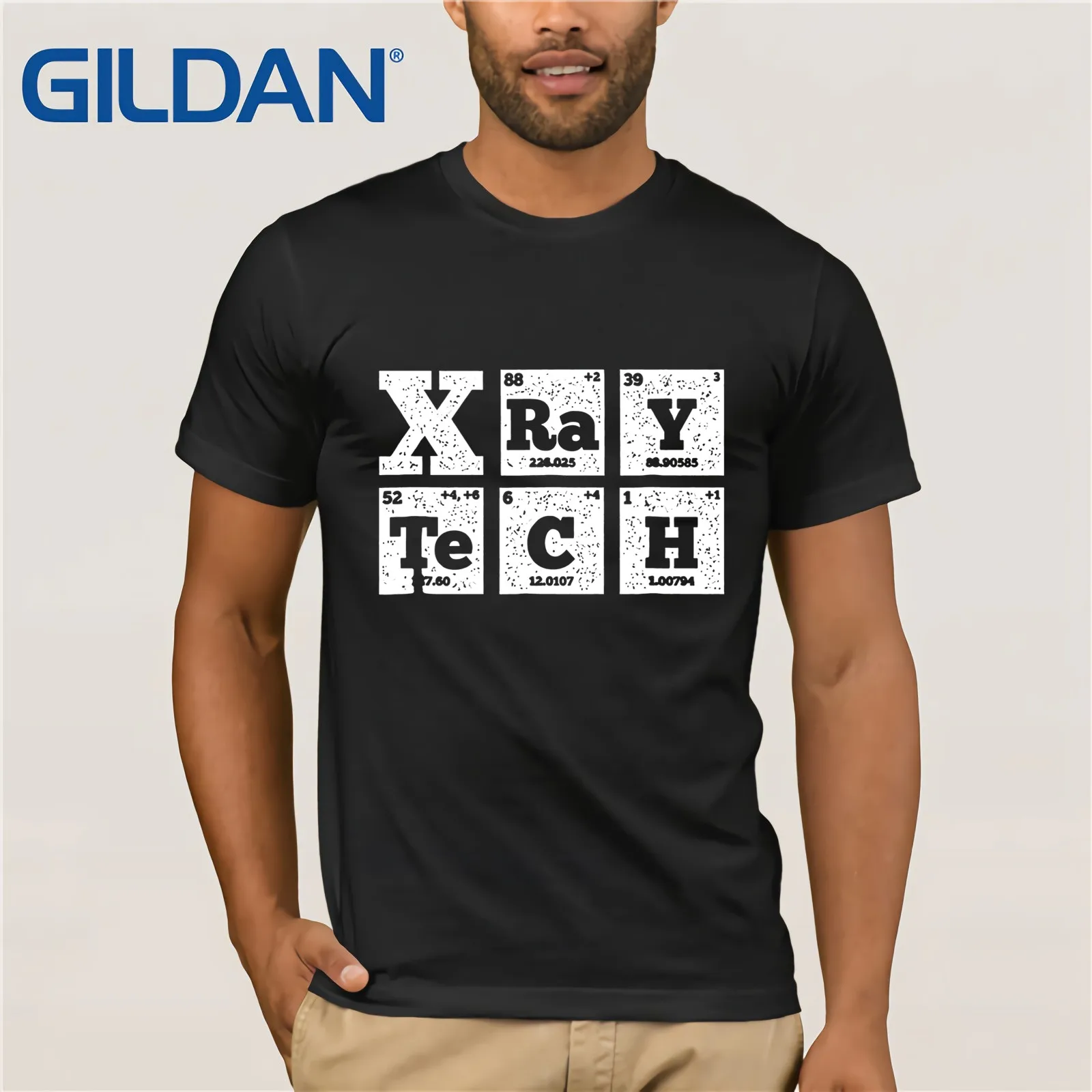 Periodic Table Radiologist Xray T-SHIRT Men's Short Sleeve T-Shirt Funny Tees Cotton Tops T Shirt Tee Present | Мужская одежда