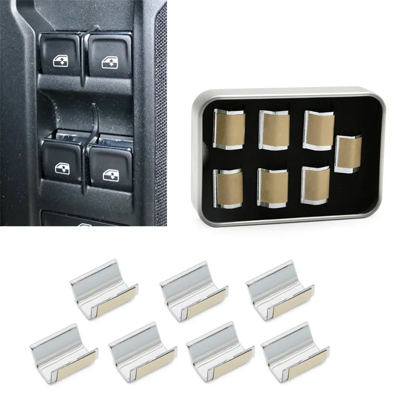 Хромированный пластиковые накладки на окно автомобиля Лифт кнопка включения