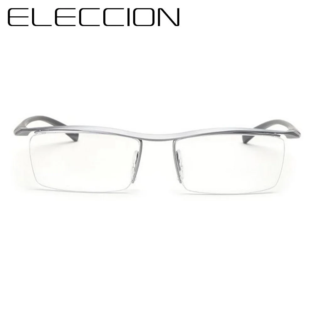 Оправа для очков Мужская титановая модные корректирующие очки с полуободковой