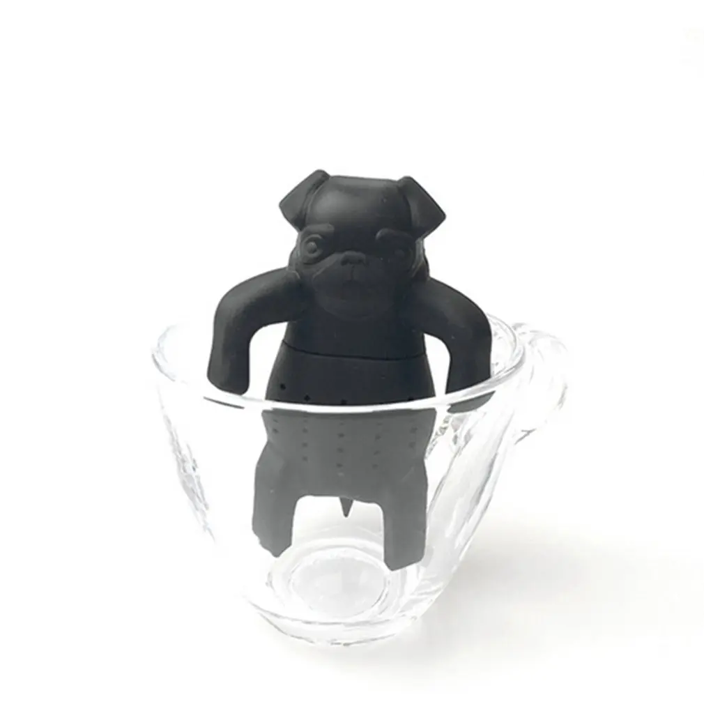 Собака мопс Форма Чай заварки с отрывными листами в гранулах фильтр для