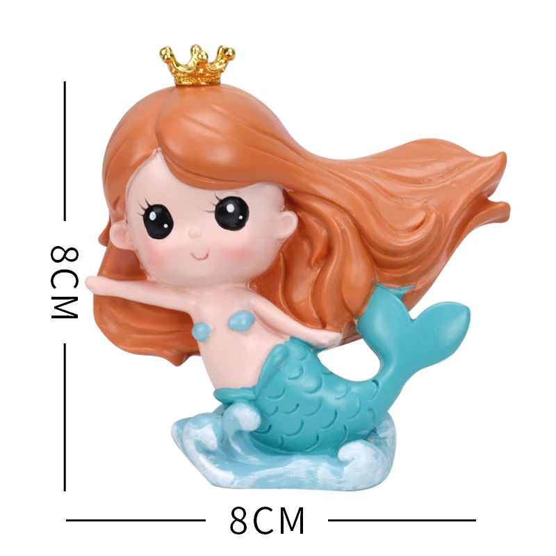 Mermaid 1pcs Cakelove Ins Корона русалка украшения лазер синий рыбий хвост торт Топпер для дня детей Товары для вечеринки, дня рожденья десерт милый - Цвет: Mermaid 1pcs
