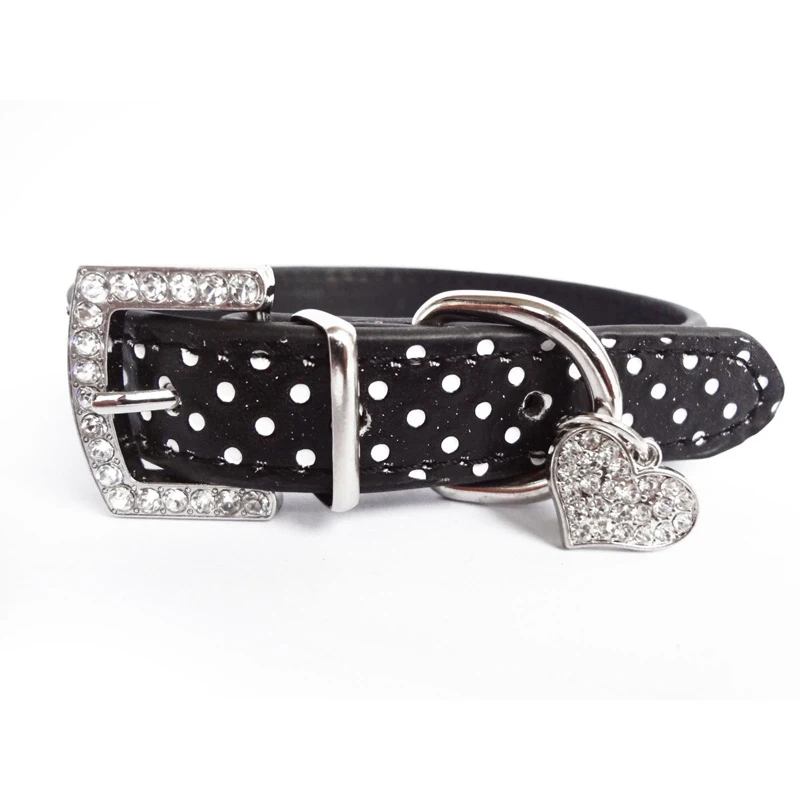 1pcs black Из искусственной кожи однотонные мягкие цветной, для домашних животных, для собак ошейник для маленьких, средних и больших собак шейный ремешок регулируемый щенок товары для животных - Цвет: 1pcs black