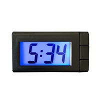 car electronic clock portable with adhesive pad mini time display lcd indoor outdoor ultra thin accessories office backlight