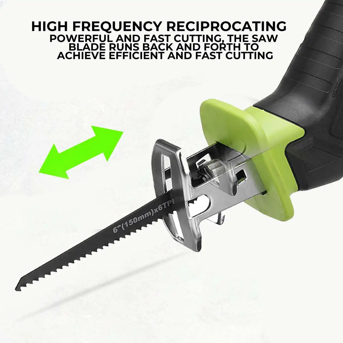 

21V Cordless Lithium Battery Reciprocating Saw Wood/Metal Cutting Saw Saber Saw Portable Electric Saw Rechargeable Power Tool