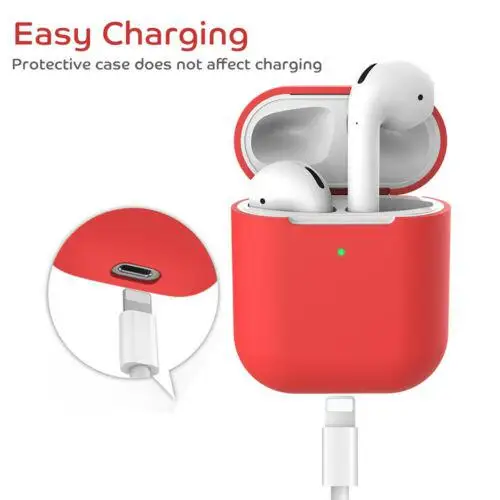 4 шт./компл. мини Мягкий силиконовый чехол для Apple AirPods 2 Беспроводной Зарядное устройство защитный силиконовый чехол ультра тонкий роскошный кожаный набор аксессуаров